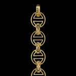 MMV Medium Link Bracelet with Diamond Bridges in 18K yellow gold, back view, view 2