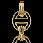 MMV Medium Link Bracelet with Diamond Bridges in 18K yellow gold, back view