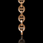 MMV Small Link Bracelet Antiquated in 18K rose gold, back view