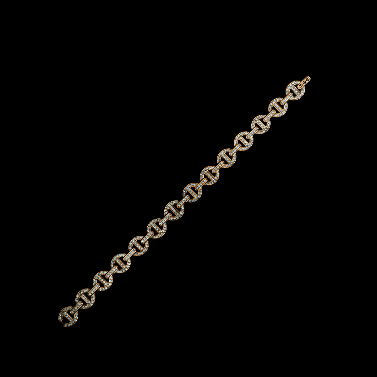 MMV Small Link Bracelet Antiquated in 18K rose gold, view 3