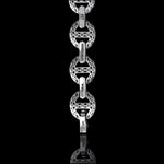 MMV Small Link Bracelet Antiquated in 18K white gold, back view