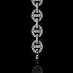 MMV Small Link Bracelet Antiquated in 18K white gold, view 2