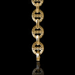 MMV Small Link Bracelet Antiquated in 18K yellow gold, back view