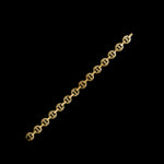 MMV Small Link Bracelet Antiquated in 18K yellow gold, back view, view 2