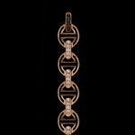 MMV Small Link Bracelet with Diamond Bridges in 18K rose gold, view 2