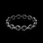 MMV Small Link Bracelet with Diamond Bridges in 18K white gold