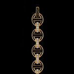 MMV Small Link Bracelet with Diamond Bridges in 18K yellow gold