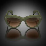 Model VII eyewear in Matte Army Green, front view