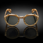 Model III eyewear in Scotch Horn, front view