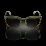 Model II eyewear in Matte Army Green, front view