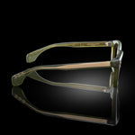 Model II eyewear in Matte Army Green, side view