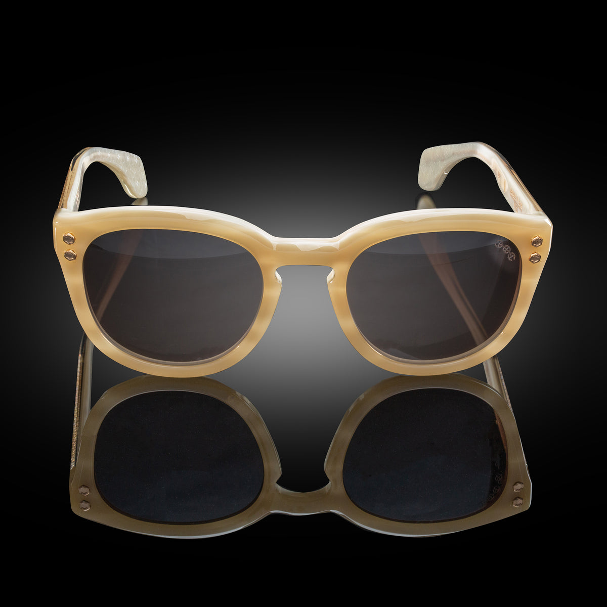 Model II eyewear in Oat, front view