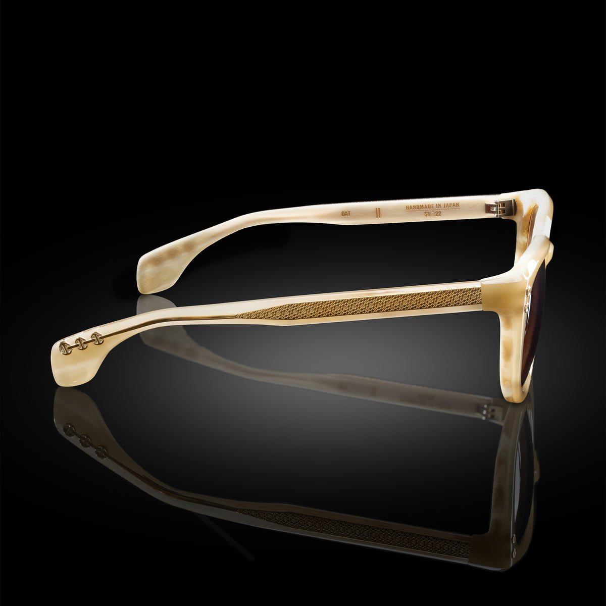 Model II eyewear in Oat, side view