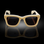 Model I eyewear in Oat, front view
