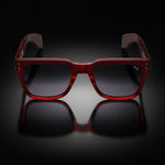 Model V eyewear in Bordeaux, front view