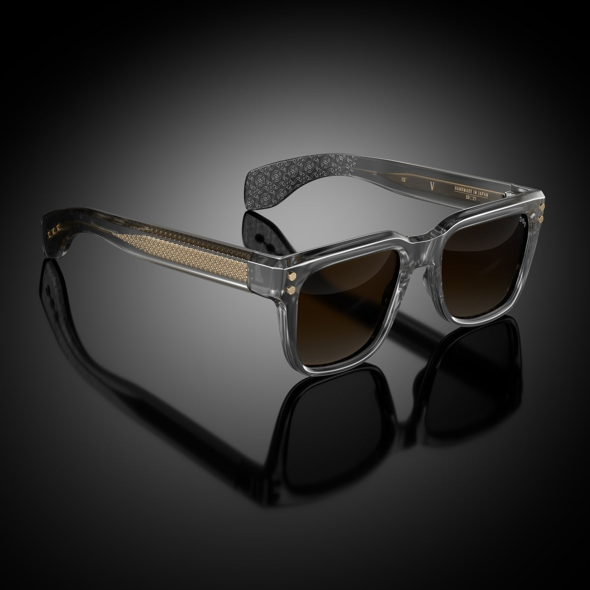 Model V eyewear in Crystal Grey by HOORSENBUHS®