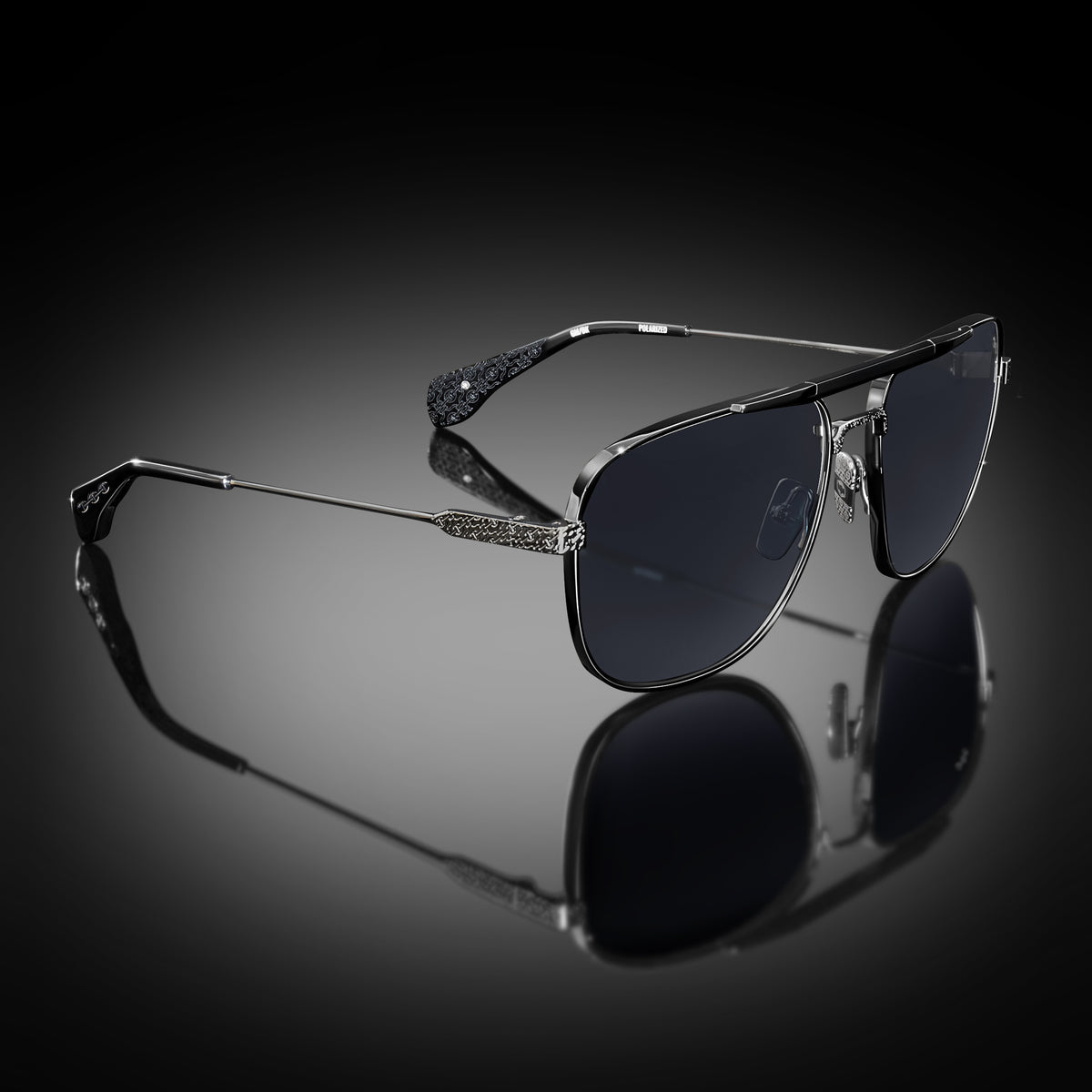 Model XI eyewear in Gun Metal and Black by HOORSENBUHS®