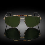 Model XIII eyewear in Yellow Gold and Tokyo Tortoise, front view