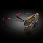 Model XII eyewear in Matte Black and Bordeaux by HOORSENBUHS®