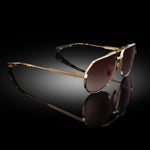 Model XII eyewear in Yellow Gold and Tokyo Tortoise by HOORSENBUHS®