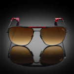 Model XI eyewear in Matte Black and Bordeaux, front view