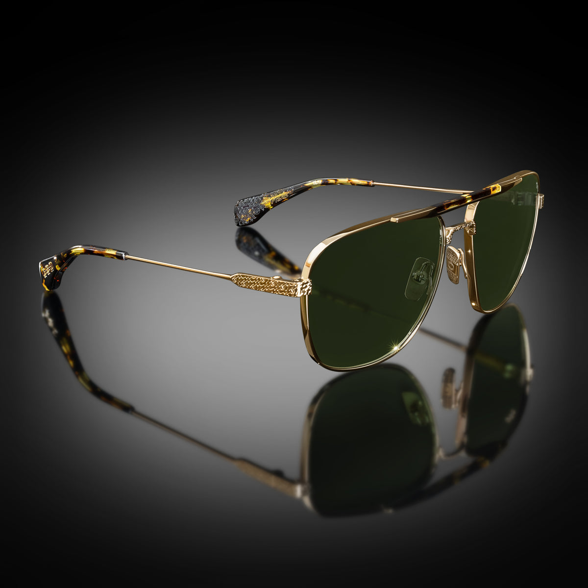 Model XI eyewear in Yellow Gold and Tokyo Tortoise by HOORSENBUHS®