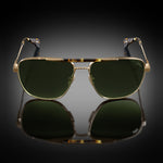 Model XI eyewear in Yellow Gold and Tokyo Tortoise, front view