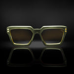 Model X eyewear in Matte Army Green, front view