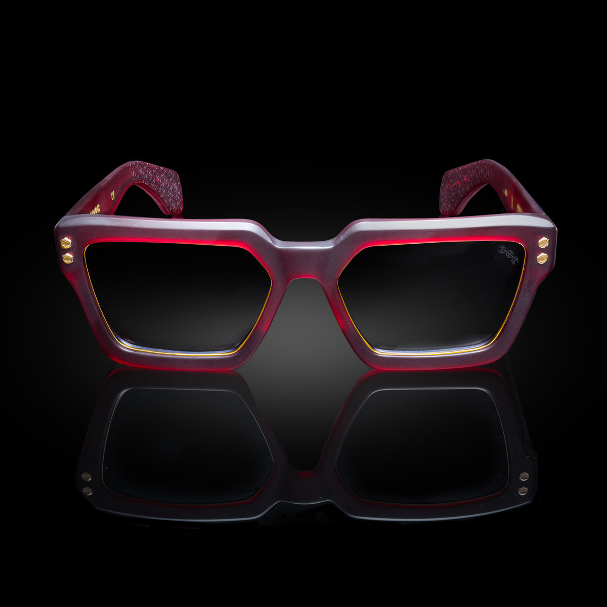 Model X eyewear in Matte Bordeaux, front view, view 2