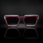 Model X eyewear in Matte Bordeaux, front view