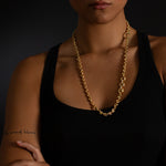 5mm Open-Link™ Necklace with Diamond Pendant - 26" in 18K gold