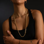 5mm Open-Link™ Necklace with Diamond Pendant - 30" in 18K gold