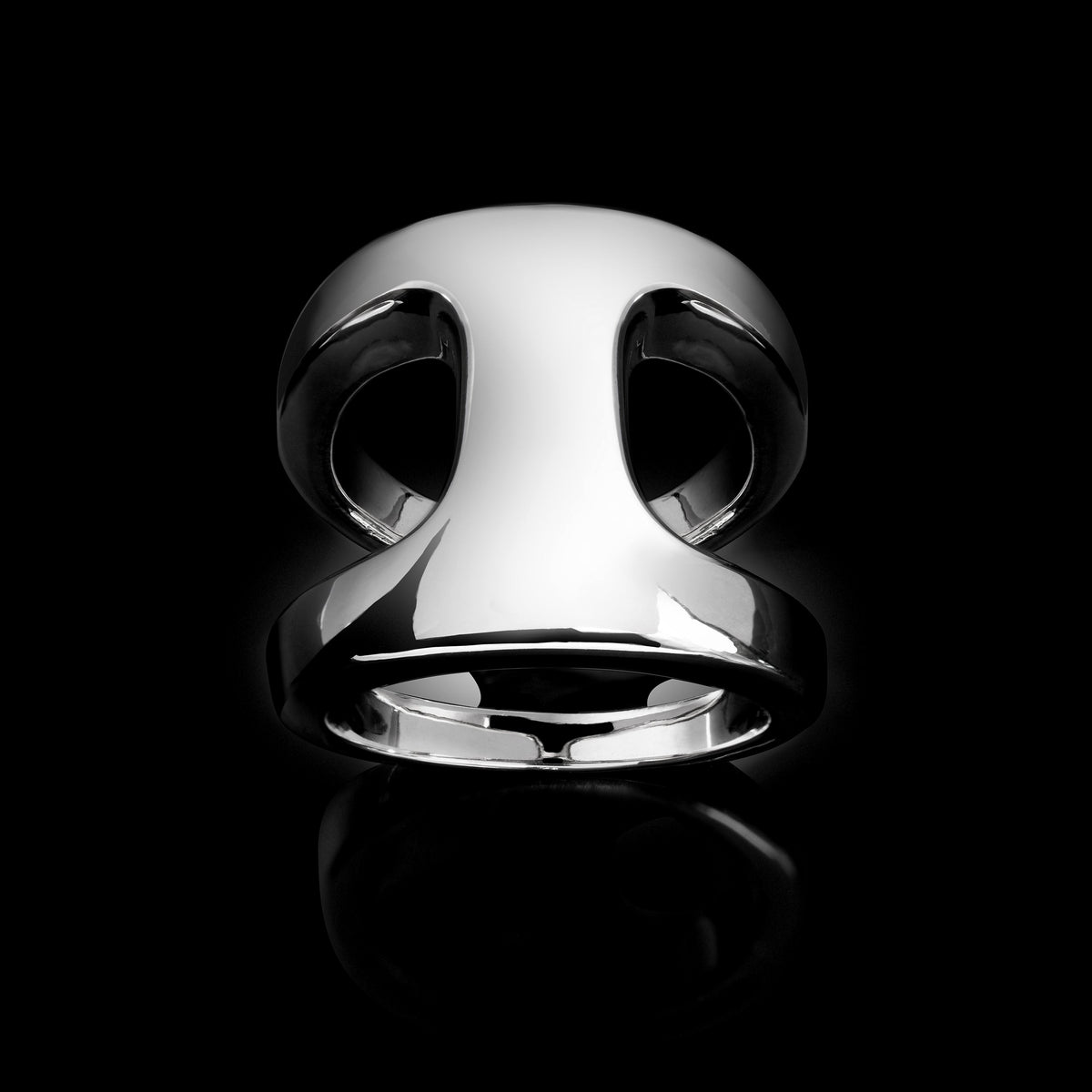 Mega Phantom ring in sterling silver, view 2