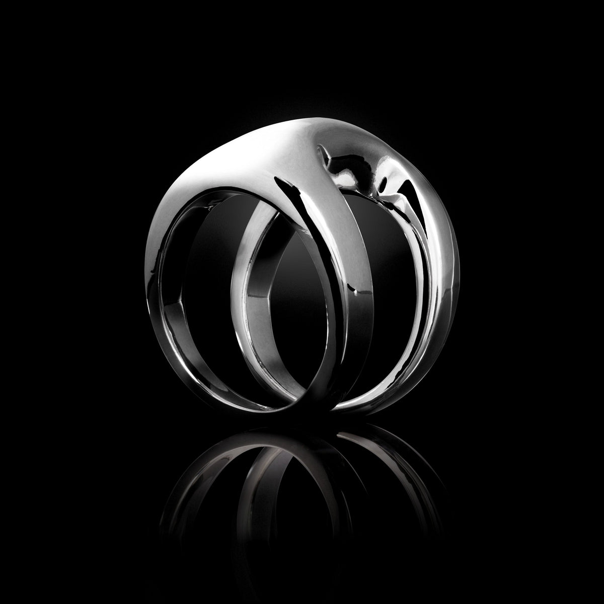Mega Phantom ring in sterling silver, view 3