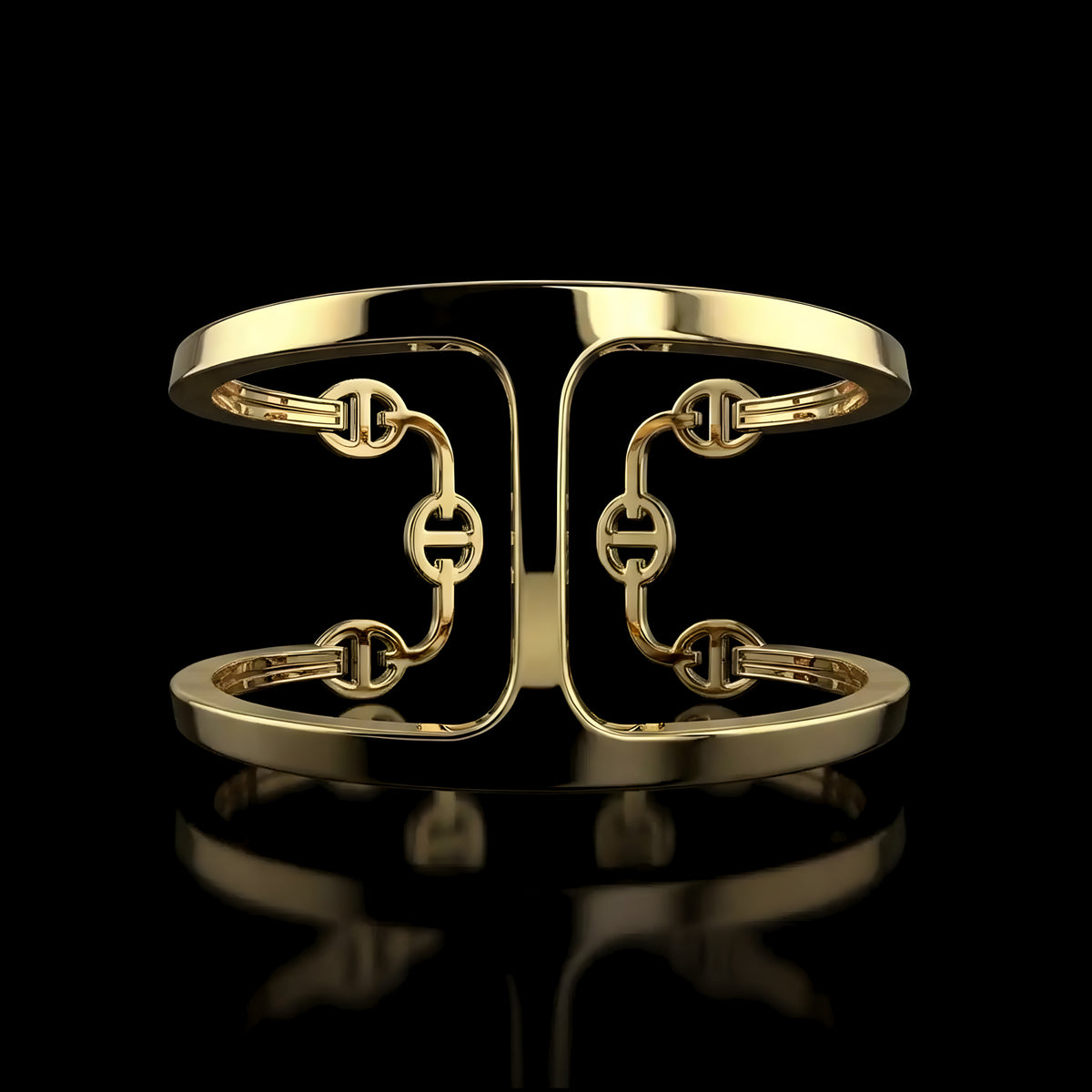 Phantom Cuff in 18K yellow gold by HOORSENBUHS®