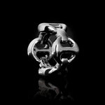 Mega Quad Link ring in sterling silver, view 3