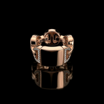 Brute Classic Tri-Link Monogram with Diamonds ring in 18K gold, view 2