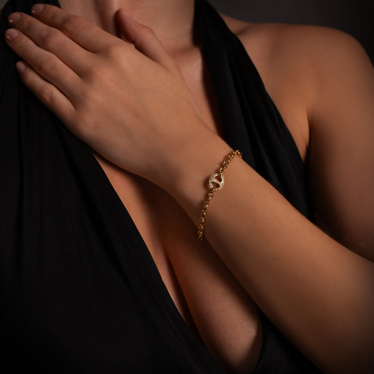 10MM Single-Link Bracelet in 18K gold