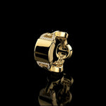 Brute Classic Tri-Link Monogram with Diamonds ring in 18K gold