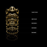 Classic Tri-Link ring in 18K gold, construction diagram