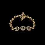 Antiquated Diamond ID Bracelet in 18K gold by HOORSENBUHS®