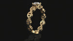 Micro II Single Solitaire with .5 Carat Diamond ring by HOORSENBUHS®, in motion