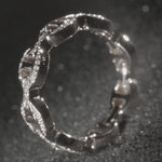 Dame Tri-Link Antiquated ring by HOORSENBUHS®, in motion, view 2
