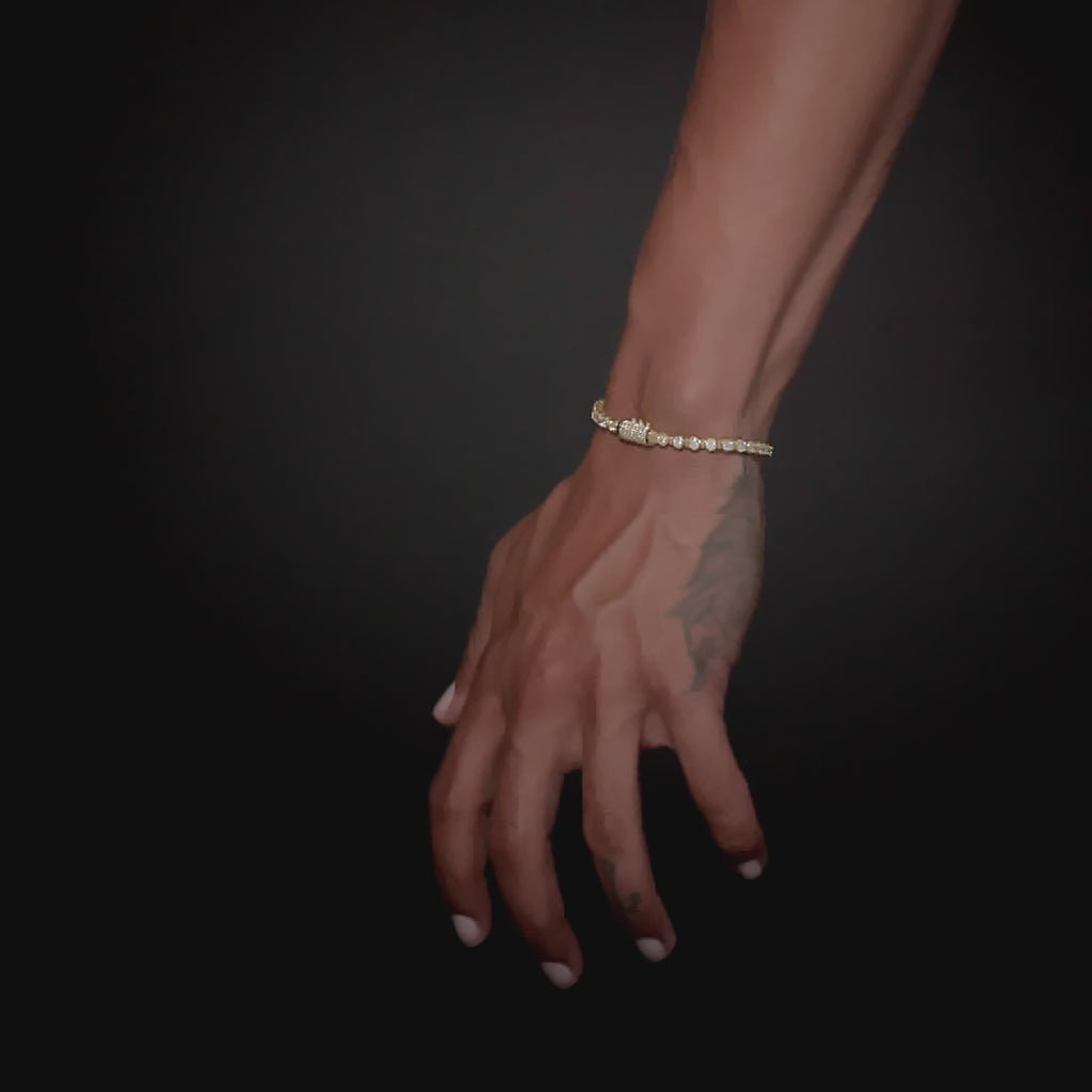 3mm Diamond Infinite Bracelet by HOORSENBUHS®, in motion