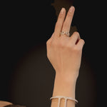 Classic Tri-Link Antiquated ring by HOORSENBUHS®, in motion