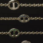 14mm Single-Link Bracelet with Diamonds (Emeralds, Rubies, Blue Sapphires) by HOORSENBUHS®, in motion, view 2
