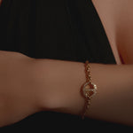 14mm Single-Link Bracelet with Diamonds (Emeralds, Rubies, Blue Sapphires) by HOORSENBUHS®, in motion