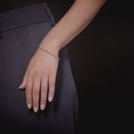 3mm Five Link Pave Bracelet by HOORSENBUHS®, in motion
