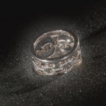 Phantom Clique Antiquated ring by HOORSENBUHS®, in motion, view 2