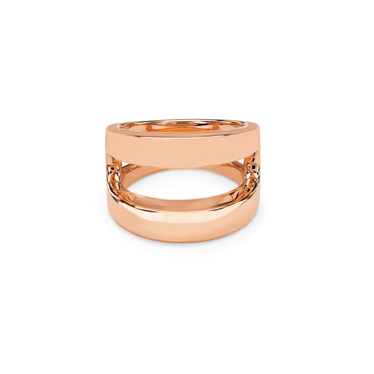 Masque ring in 18K rose gold